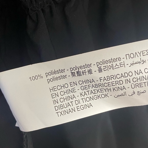 ZARA Black Mini Tie Front Ruffle Mini Dress - Picture 7 of 10